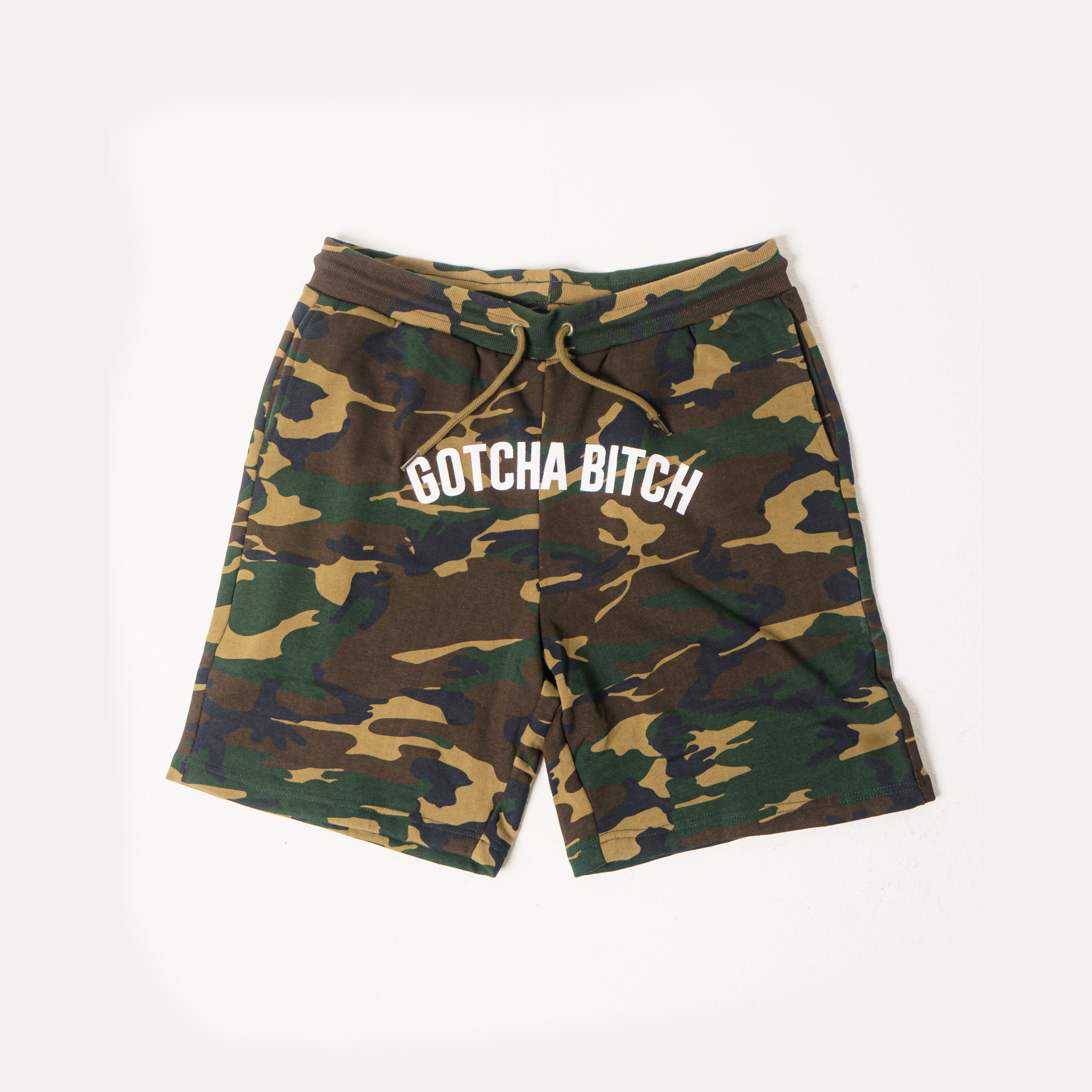 Camouflage top sweat shorts